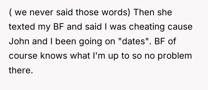 ( we never said those words) Then she texted my...