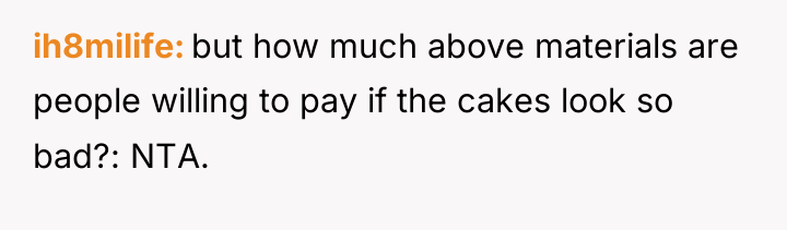 ih8milife but how much above materials are people willing to...