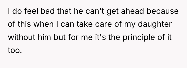 I do feel bad that he can't get ahead because...