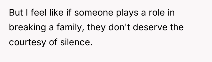 But I feel like if someone plays a role in...