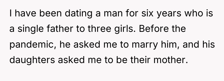 I have been dating a man for six years who...