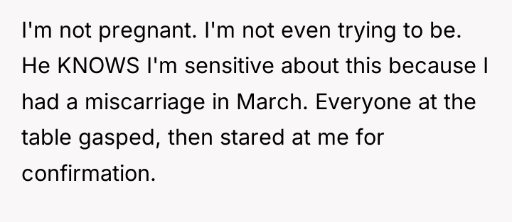 I'm not pregnant. I'm not even trying to be. He...
