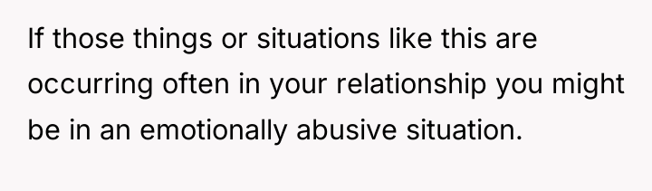 If those things or situations like this are occurring often...