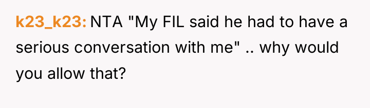 k23_k23 NTA "My FIL said he had to have a...
