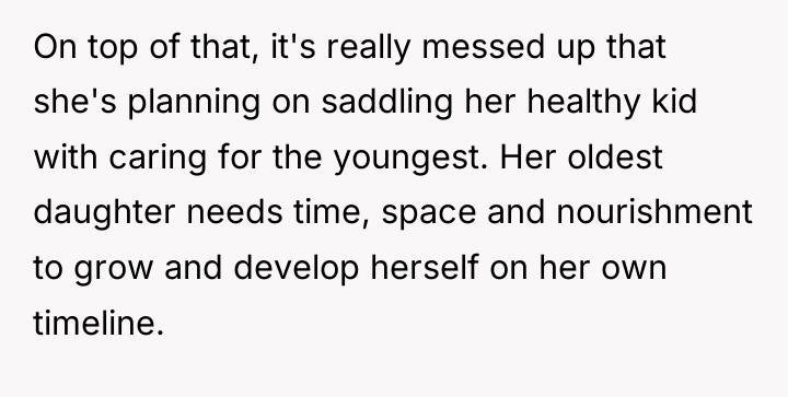 On top of that, it's really messed up that she's...