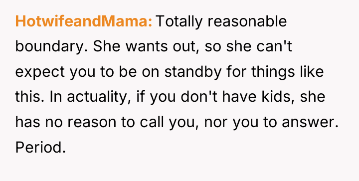 HotwifeandMama Totally reasonable boundary. She wants out, so she can't...