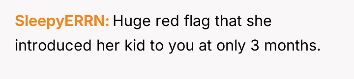SleepyERRN Huge red flag that she introduced her kid to...