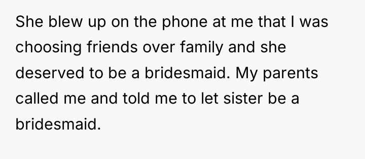 She blew up on the phone at me that I...