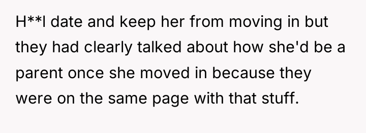 H**l date and keep her from moving in but they...