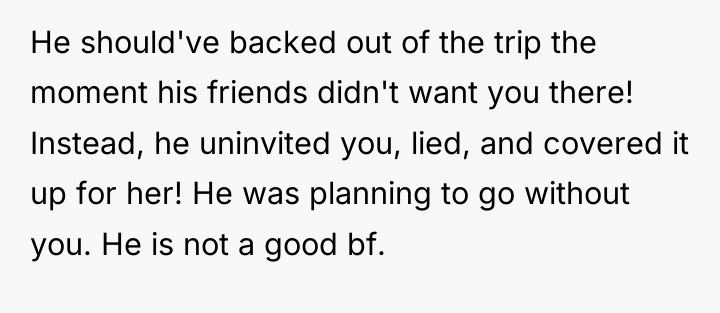 He should've backed out of the trip the moment his...