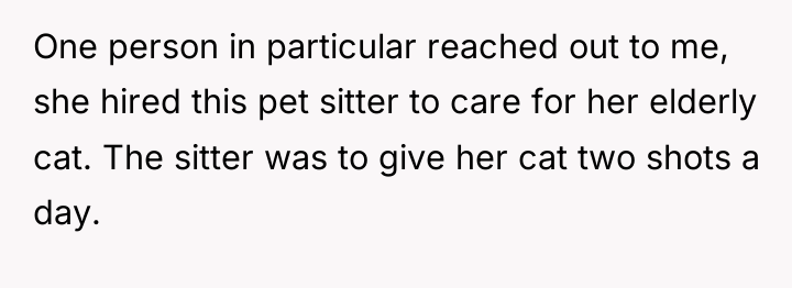 One person in particular reached out to me, she hired...