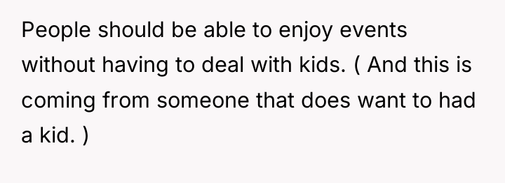 People should be able to enjoy events without having to...