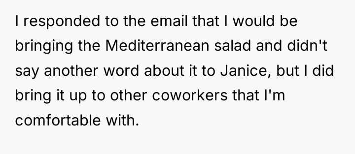 I responded to the email that I would be bringing...