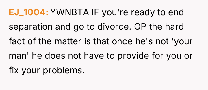 EJ_1004 YWNBTA IF you're ready to end separation and go...