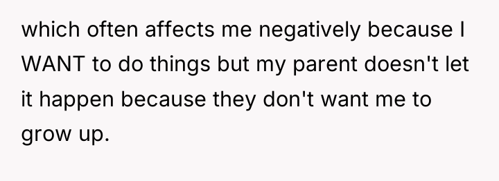 which often affects me negatively because I WANT to do...
