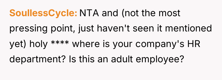 SoullessCycle NTA and (not the most pressing point, just haven't...