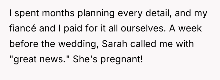 I spent months planning every detail, and my fiancé and...