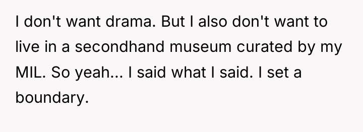 I don't want drama. But I also don't want to...