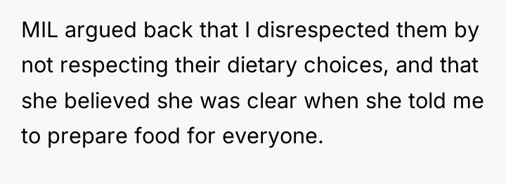 MIL argued back that I disrespected them by not respecting...