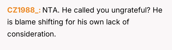 CZ1988_ NTA. He called you ungrateful? He is blame shifting...