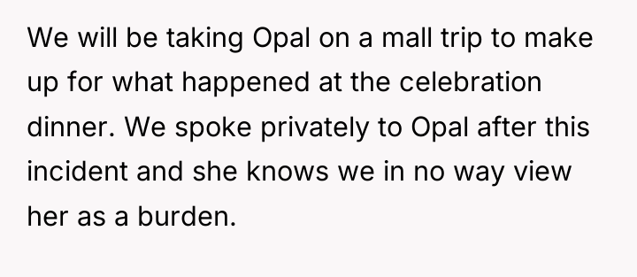 We will be taking Opal on a mall trip to...