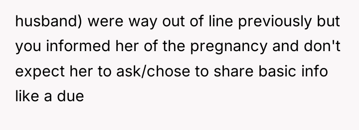 husband) were way out of line previously but you informed...