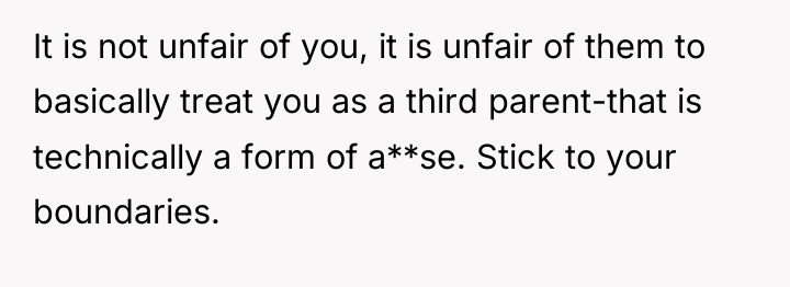 It is not unfair of you, it is unfair of...