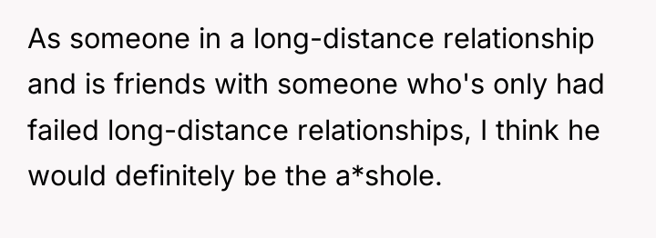 As someone in a long-distance relationship and is friends with...