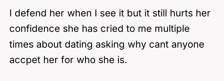 I defend her when I see it but it still...