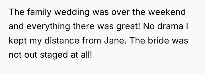 The family wedding was over the weekend and everything there...