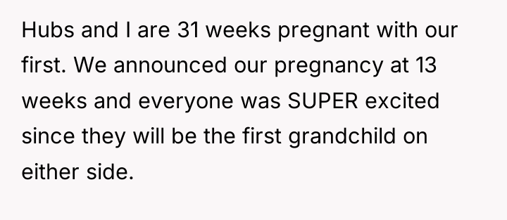 Hubs and I are 31 weeks pregnant with our first....