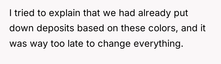 I tried to explain that we had already put down...