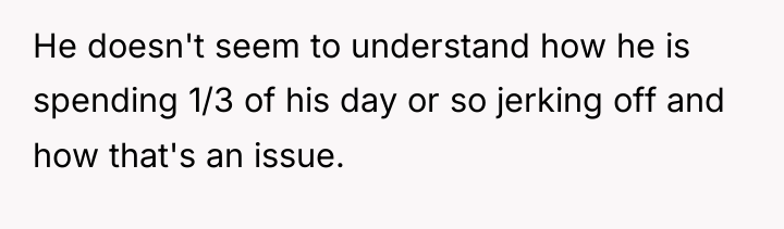 He doesn't seem to understand how he is spending 1/3...