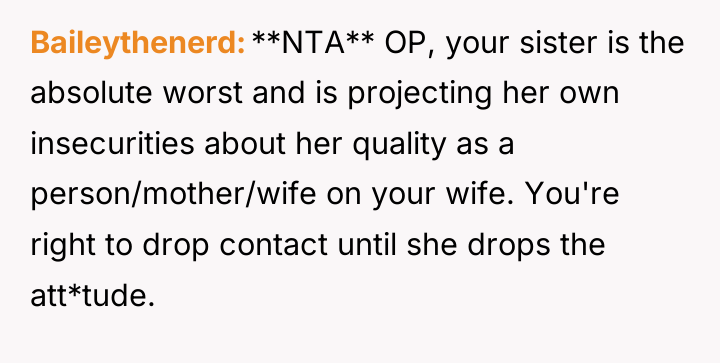 Baileythenerd **NTA** OP, your sister is the absolute worst and...