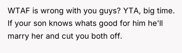 WTAF is wrong with you guys? YTA, big time. If...