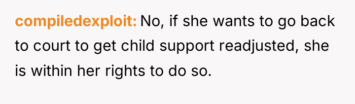 compiledexploit No, if she wants to go back to court...