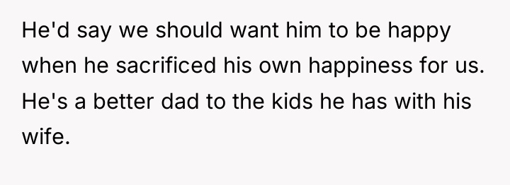 He'd say we should want him to be happy when...