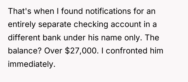 That's when I found notifications for an entirely separate checking...