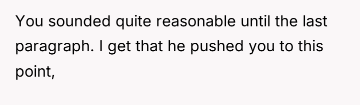 You sounded quite reasonable until the last paragraph. I get...