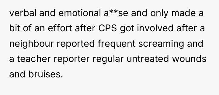 verbal and emotional a**se and only made a bit of...