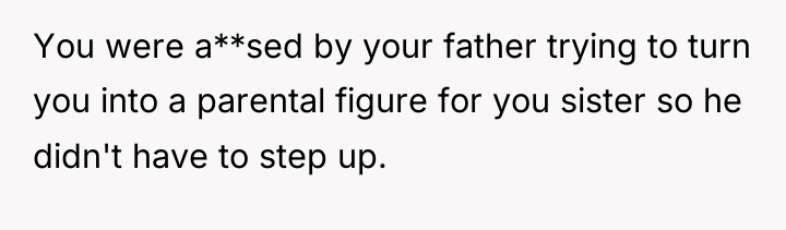 You were a**sed by your father trying to turn you...