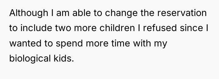 Although I am able to change the reservation to include...