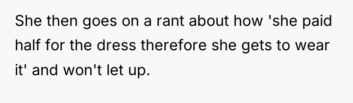 She then goes on a rant about how 'she paid...