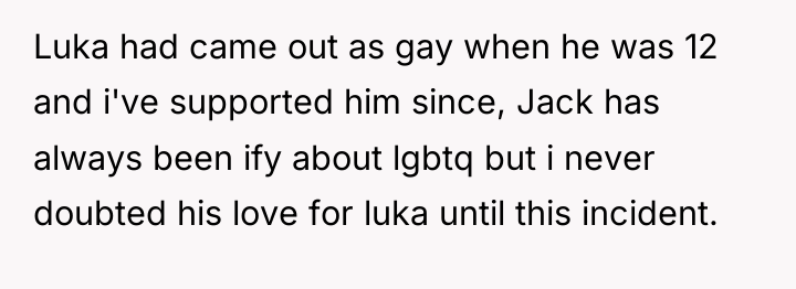 Luka had came out as gay when he was 12...