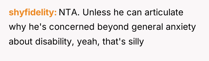 shyfidelity NTA. Unless he can articulate why he's concerned beyond...