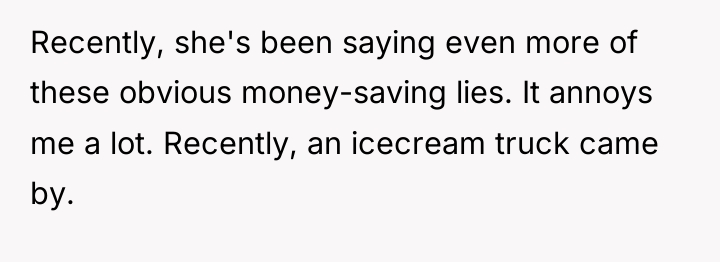 Recently, she's been saying even more of these obvious money-saving...