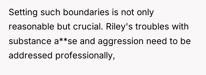 Setting such boundaries is not only reasonable but crucial. Riley's...