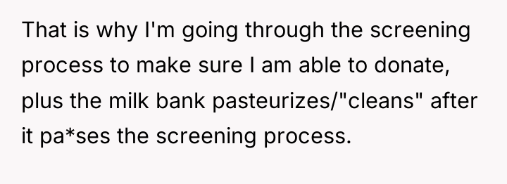 That is why I'm going through the screening process to...
