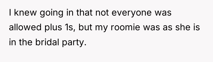 I knew going in that not everyone was allowed plus...