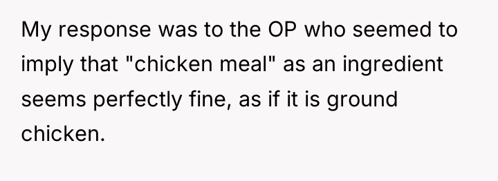 My response was to the OP who seemed to imply...